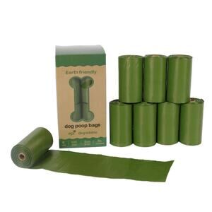 120 eco-friendly biodegradable pet dog poop bags on rolls B191